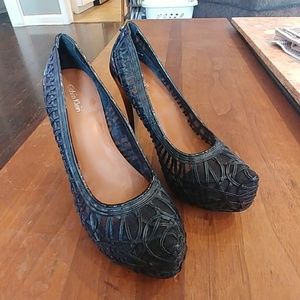 Calvin Klein Black Platform Pump Heels